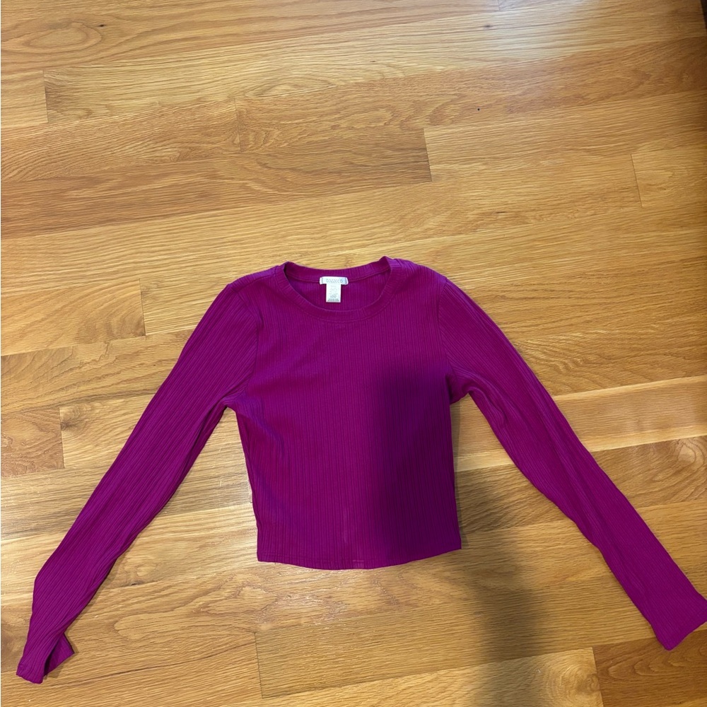 Dark pink fitted long sleeve from marshall’s